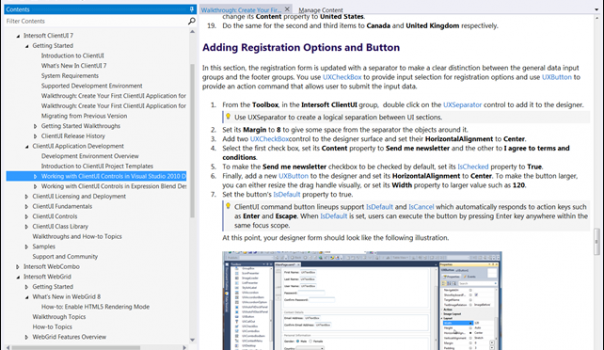 Help integration in Visual Studio 2012