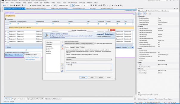 WebGrid and ISDataSource in Visual Studio 2012