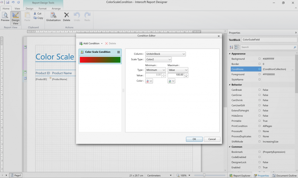 Formatting Conditions